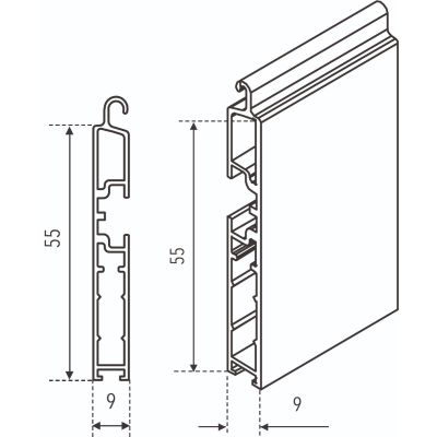 TE09 - Terminale in alluminio estruso- barre da 6.5M