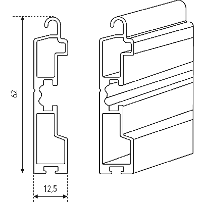 TE12 Reverse - Terminale in alluminio 12,5x62 mm - Su misura